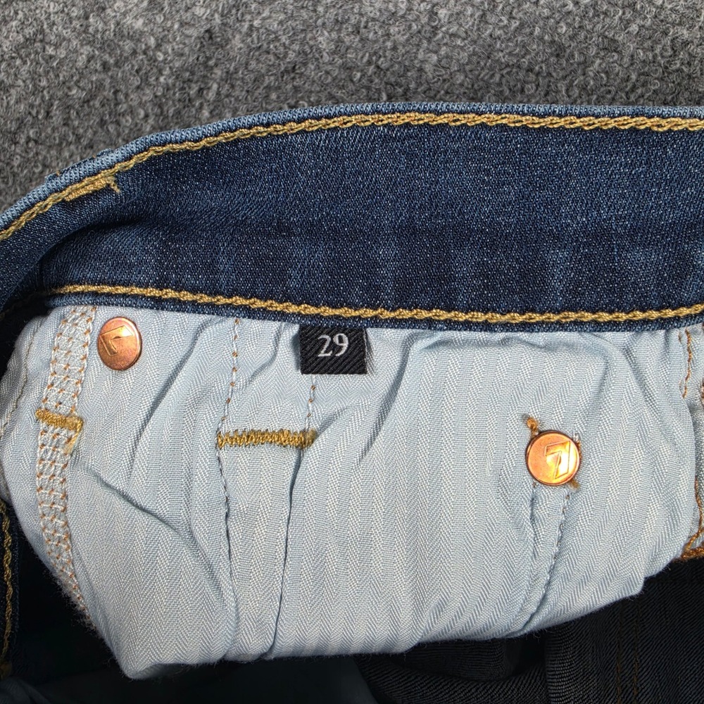 7 For All Mankind Dojo Jeans Womens 29 Blue Flare Leg Stretch Denim 7U451190 NWT - Picture 9 of 13